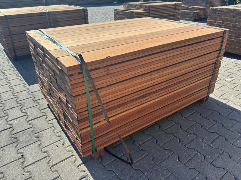Ca. 189x Guyana Teak Planken Geschaafd, 21x145mm, lengte 140cm – foto 2 – kavel bij Onlineveilingmeester
