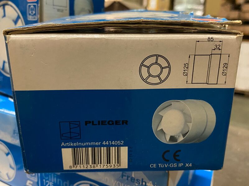 8x Badkamerventilator Ø125mm, Plieger – foto 3 – kavel bij Onlineveilingmeester, Gramsbergen