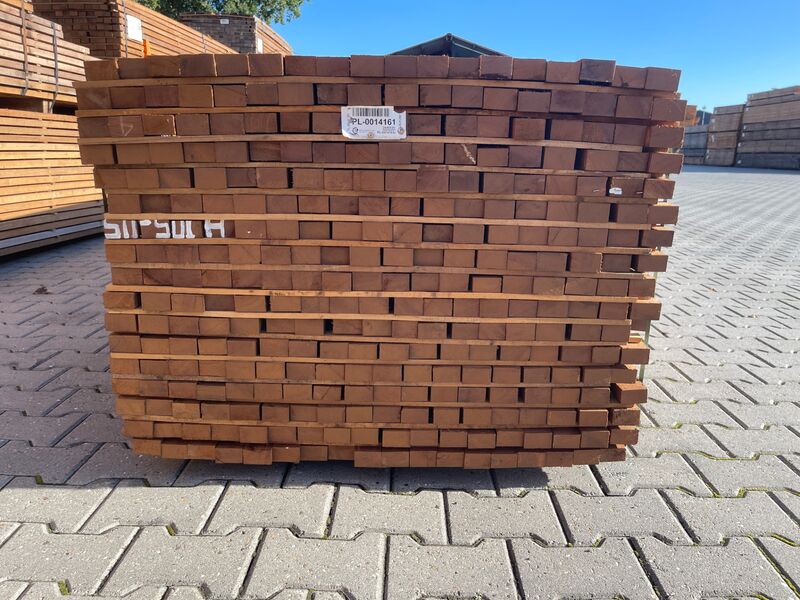 Ca. 222x Guyana Teak Latten Fijnbezaagd, 31x50mm, lengte 106/430cm, 116/460cm – foto 2 – kavel bij Onlineveilingmeester