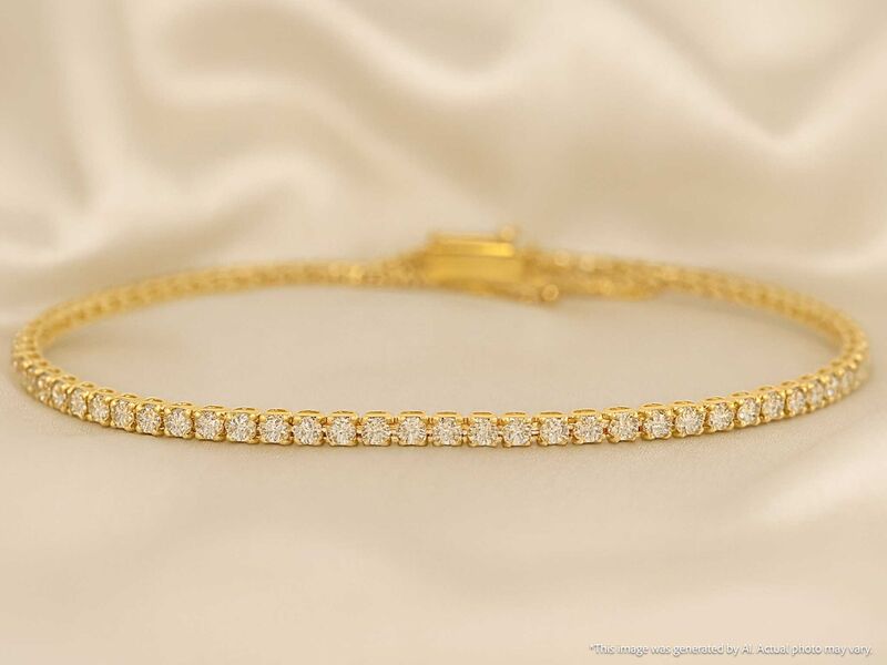 Gouden tennisarmband met diamanten 1.00 carat – foto 5 – kavel bij Onlineveilingmeester