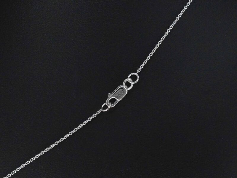 Witgouden collier met diamanten hanger klaver vier – foto 5 – kavel bij Onlineveilingmeester