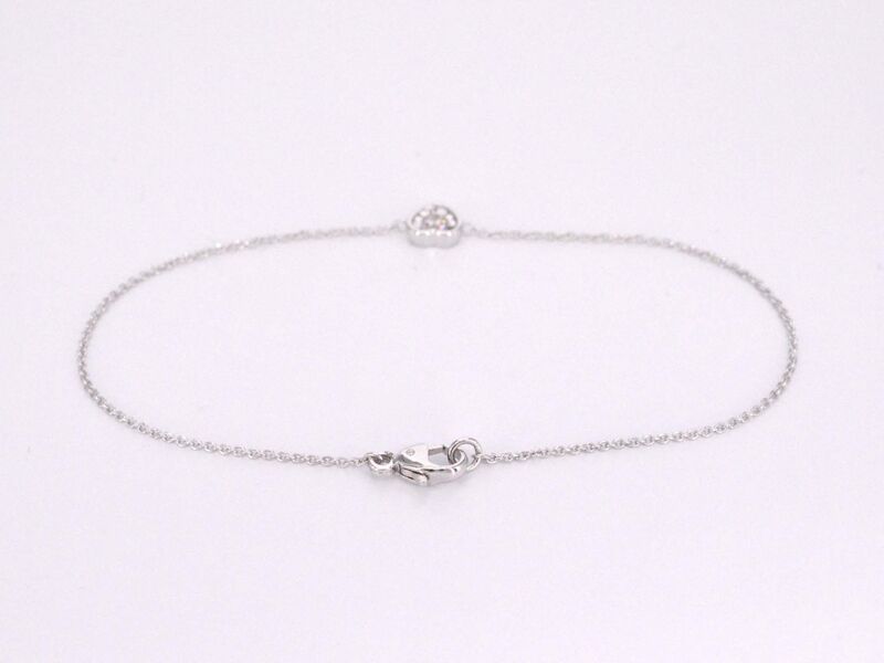 Witgouden armband met diamanten hartje 0.10 carat – foto 3 – kavel bij Onlineveilingmeester