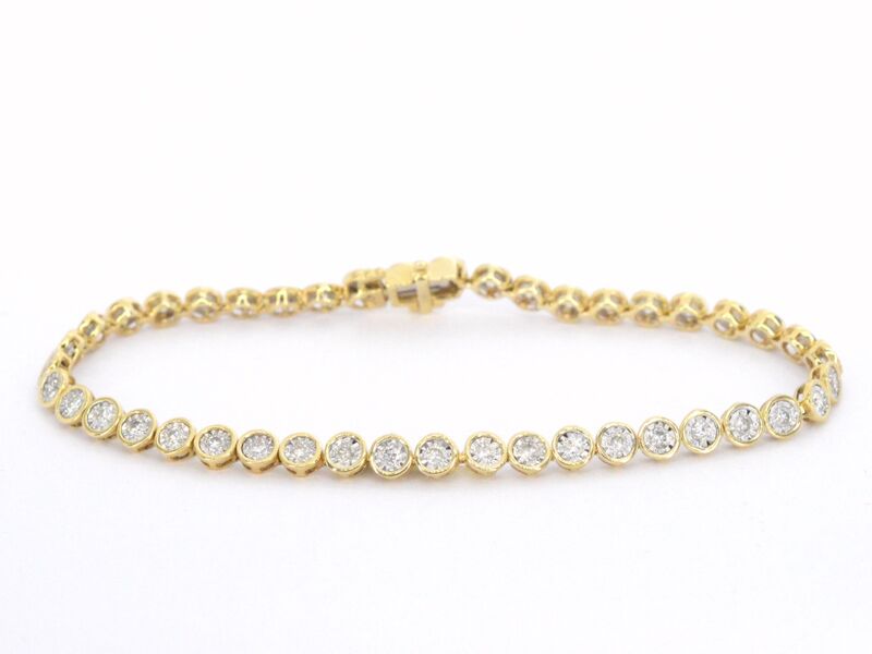 Gouden armband vol met diamanten gezet – kavel bij Onlineveilingmeester