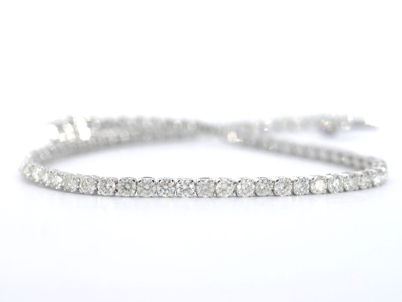 Witgouden tennisarmband met diamanten 3.00 carat – foto 3 – kavel bij Onlineveilingmeester