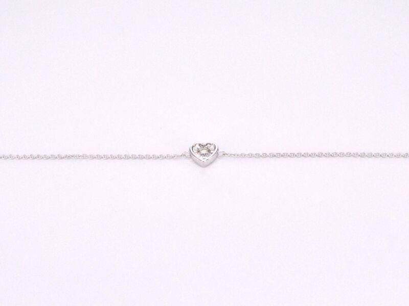 Witgouden armband met diamanten hartje 0.10 carat – foto 5 – kavel bij Onlineveilingmeester