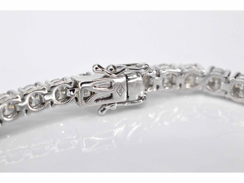 Witgouden tennisarmband met 8.00 carat diamant – foto 5 – kavel bij Onlineveilingmeester