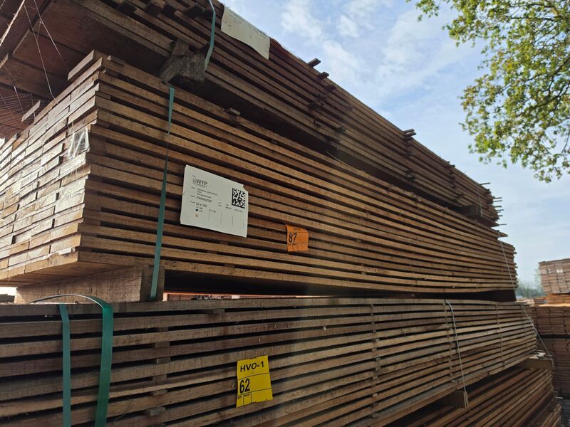 Ca. 93x Guyana Teak Beschoeiingsplanken, 20x150mm, lengte 14/300cm, 79/350cm – foto 4 – kavel bij Onlineveilingmeester