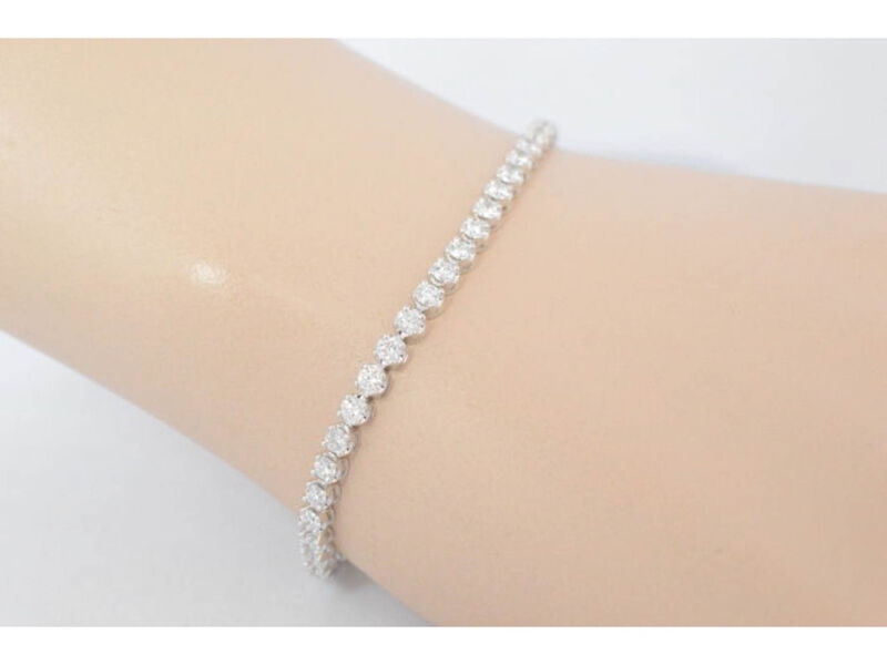 Tennisarmband met 1.30 carat diamanten – foto 2 – kavel bij Onlineveilingmeester