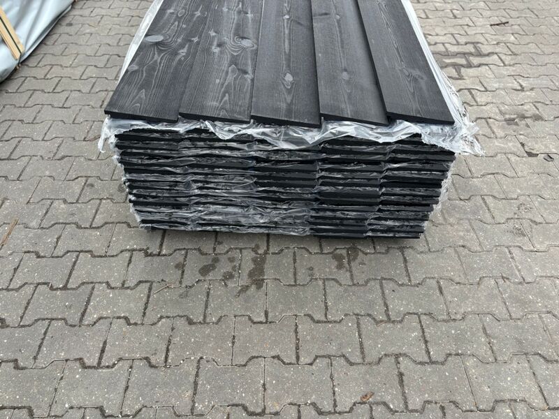 Ca. 90x Zweeds Rabat Zwart Gecoat, 16x195mm, lengte 300cm – foto 3 – kavel bij Onlineveilingmeester