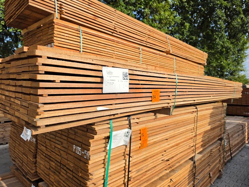 Ca. 115x Guyana Teak Beschoeiingsplanken, 20x100mm, lengte 450cm – foto 4 – kavel bij Onlineveilingmeester