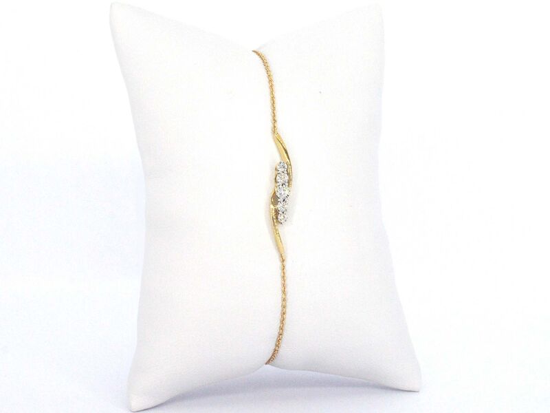 Gouden armband met diamanten in een rij gezet – foto 8 – kavel bij Onlineveilingmeester
