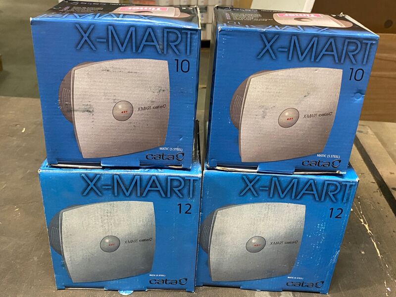 4x Badkamerventilator, X-MART, INOX T, rvs – kavel bij Onlineveilingmeester, Gramsbergen