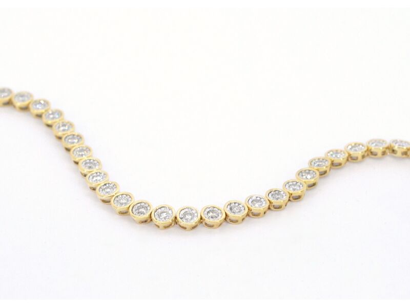 Gouden armband vol met diamanten gezet – foto 5 – kavel bij Onlineveilingmeester
