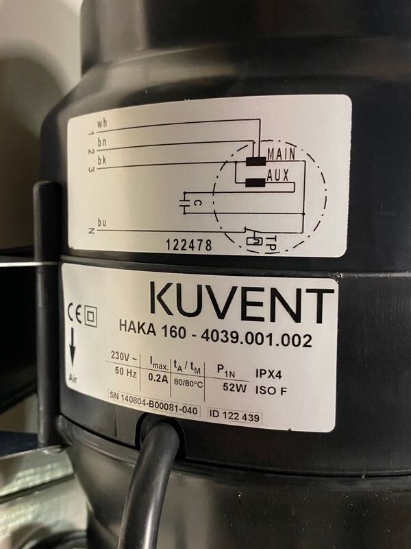 5x Buisventilator hittebestendig, Kuvant, Etaline, M Ø160 mm – foto 3 – kavel bij Onlineveilingmeester, Gramsbergen