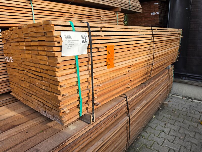 Ca. 100x Guyana Teak Beschoeiingsplanken, 20x100mm, lengte 300cm – foto 4 – kavel bij Onlineveilingmeester