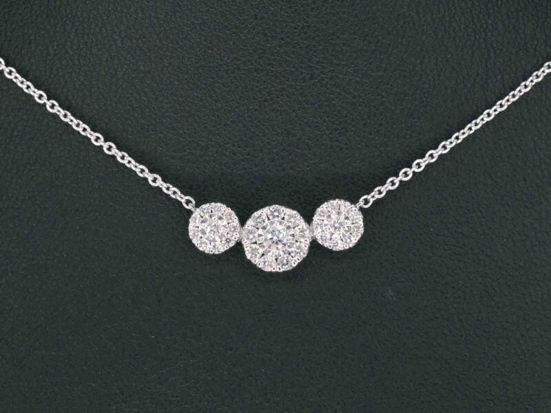 Witgouden ketting met briljant geslepen diamanten – kavel bij Onlineveilingmeester