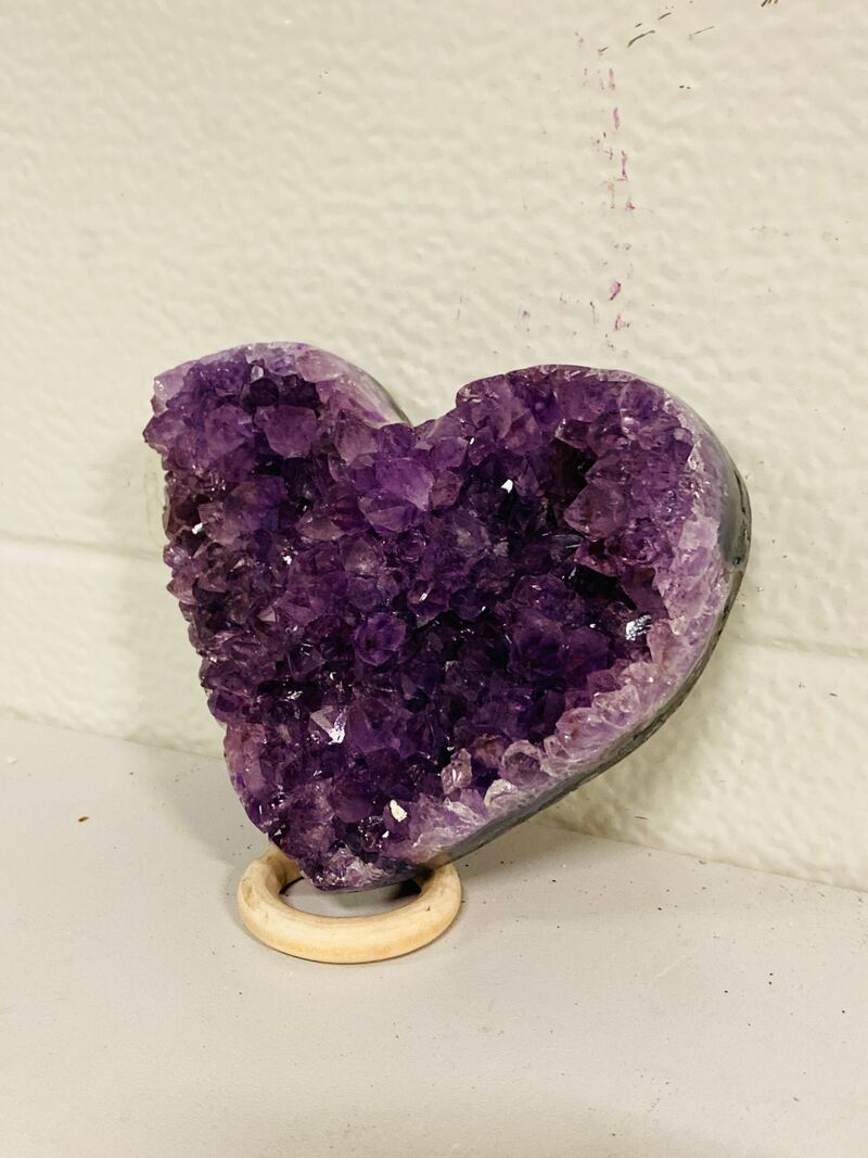 Amethist hart met Chalcedoon rand – foto 2 – kavel bij Onlineveilingmeester, Gramsbergen