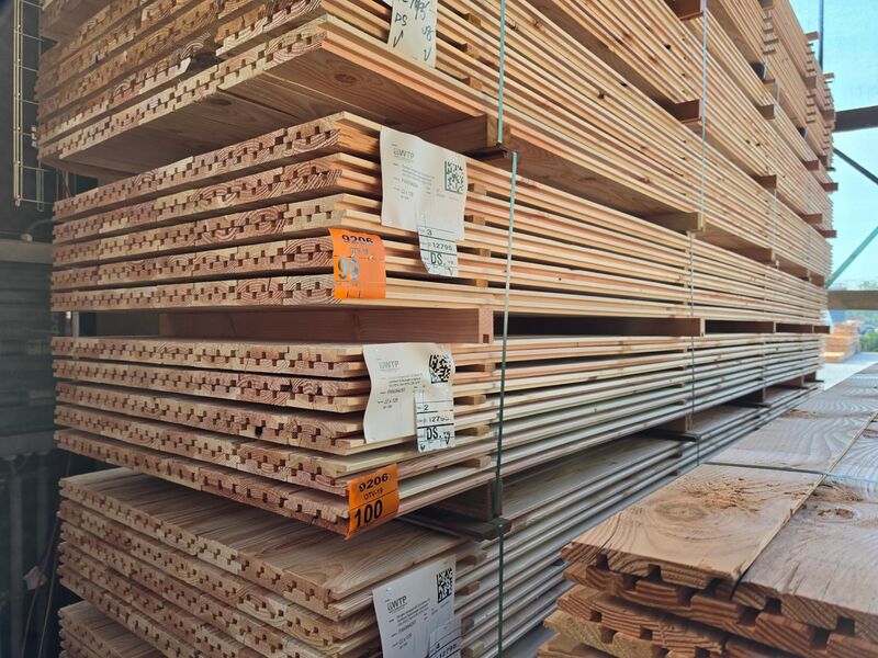 Ca. 80x Douglas Design – Triple – Deens profiel, 22x142mm, lengte 500cm – foto 4 – kavel bij Onlineveilingmeester