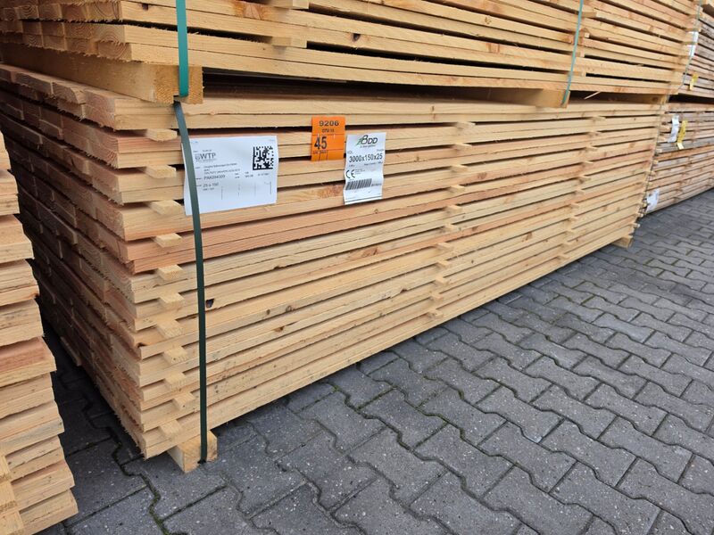 Ca. 168x Douglas Planken Fijnbezaagd, 25x150mm, lengte 300cm – foto 4 – kavel bij Onlineveilingmeester