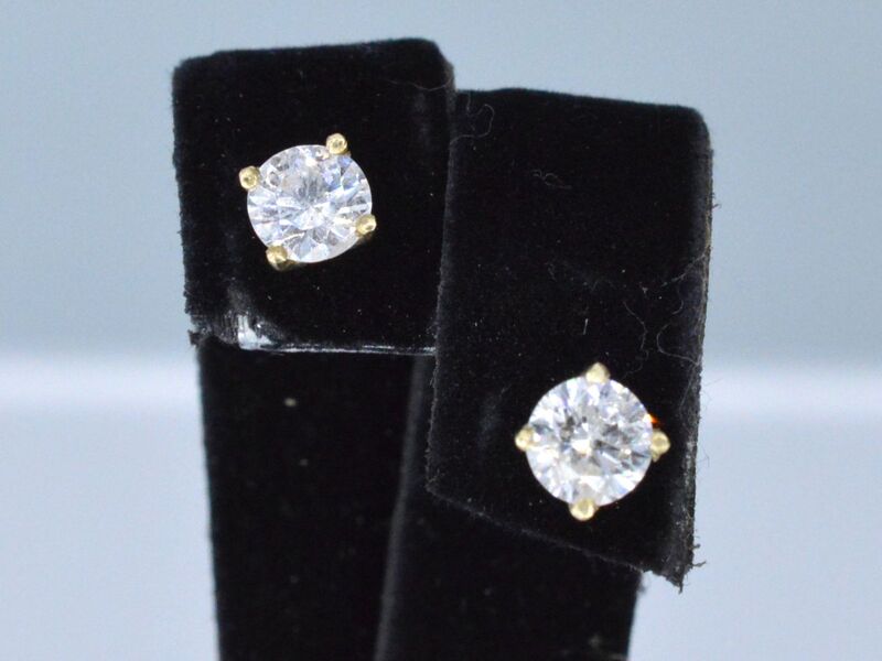 Gouden diamanten oorbellen van 1.00 carat – kavel bij Onlineveilingmeester