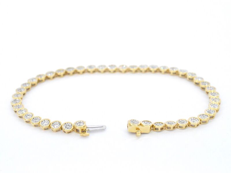 Gouden armband vol met diamanten gezet – foto 4 – kavel bij Onlineveilingmeester