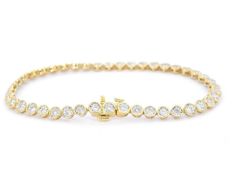Gouden armband vol met diamanten gezet – foto 3 – kavel bij Onlineveilingmeester