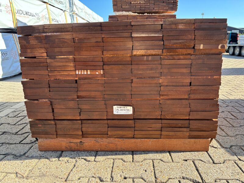 Ca. 189x Guyana Teak Planken Geschaafd, 21x145mm, lengte 100cm – foto 3 – kavel bij Onlineveilingmeester