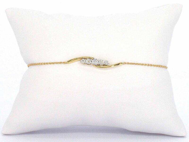 Gouden armband met diamanten in een rij gezet – foto 5 – kavel bij Onlineveilingmeester