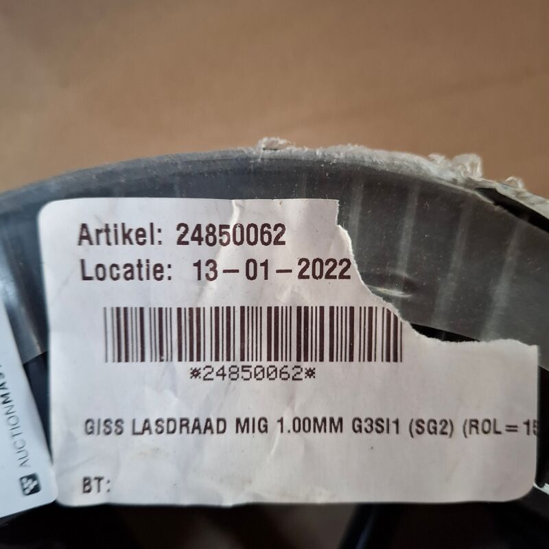 Rol MIG lasdraad Giss, G3Sl1 – foto 2 – kavel bij Onlineveilingmeester, Winsum