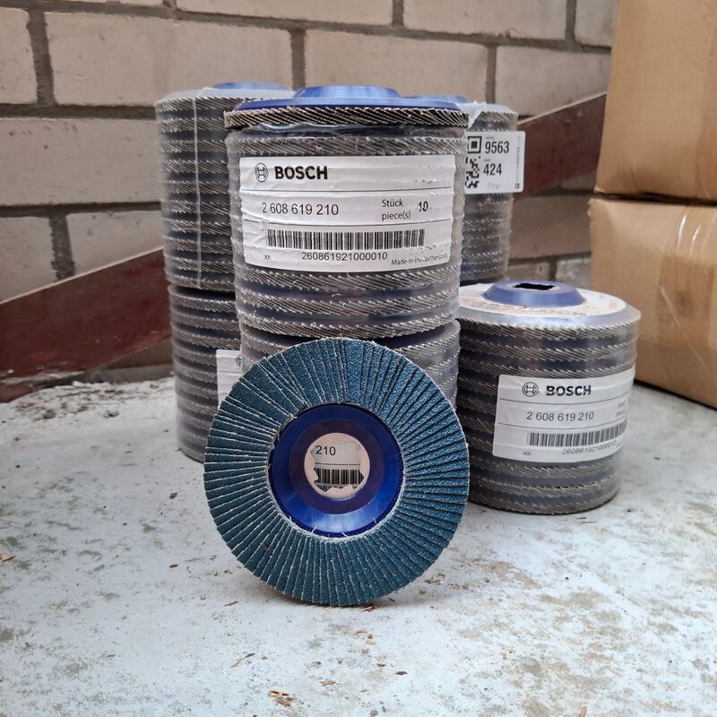 7x 10 stuks Lamellenschijf Bosch, 125x22,23mm | 60 – kavel bij Onlineveilingmeester, Winsum