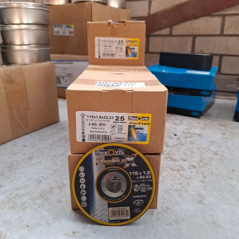 7 doos a 25 stuks Doorslijpschijf FlexOvit, 115x1,6x22,23mm – kavel bij Onlineveilingmeester, Winsum
