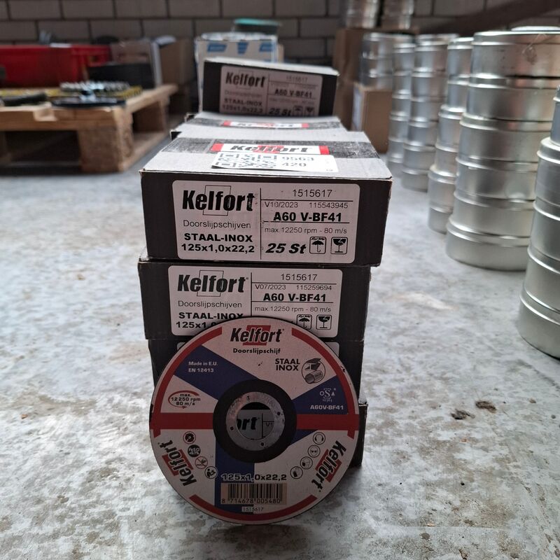 13 doos a 25 stuks Doorslijpschijf Kelfort, 125x1,0x22,2 mm – kavel bij Onlineveilingmeester, Winsum