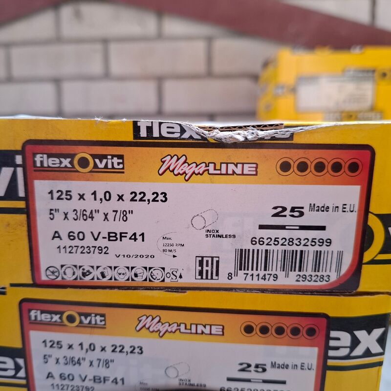 4 doos a 25 stuks Doorslijpschijf FlexOvit, 125x1,0x22,23 – foto 3 – kavel bij Onlineveilingmeester, Winsum