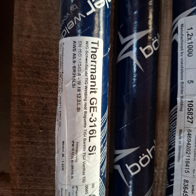 4x koker a 5 kilo Laselektrode Avesto, Thermanit GE-316L Si – foto 8 – kavel bij Onlineveilingmeester, Winsum
