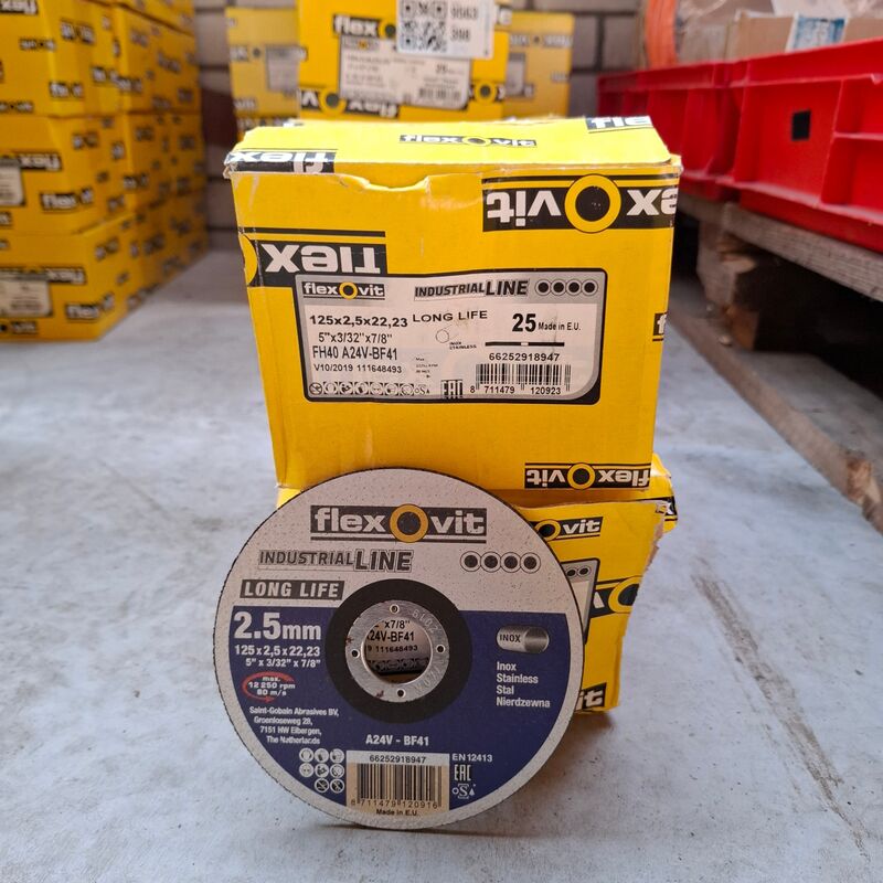 4 doos a 25 stuks Doorslijpschijf FlexOvit, 125x2,5x22,23 – kavel bij Onlineveilingmeester, Winsum