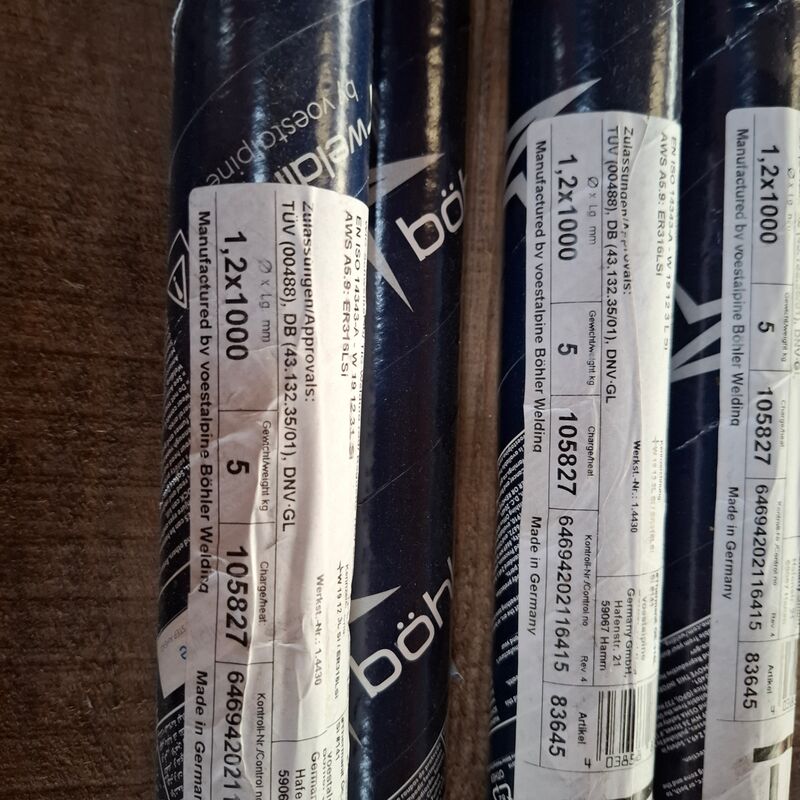 4x koker a 5 kilo Laselektrode Avesto, Thermanit GE-316L Si – foto 9 – kavel bij Onlineveilingmeester, Winsum