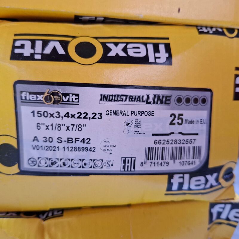 Ca. 85x Doorslijpschijf FlexOvit, 150x3,4x22,23 – foto 3 – kavel bij Onlineveilingmeester, Winsum