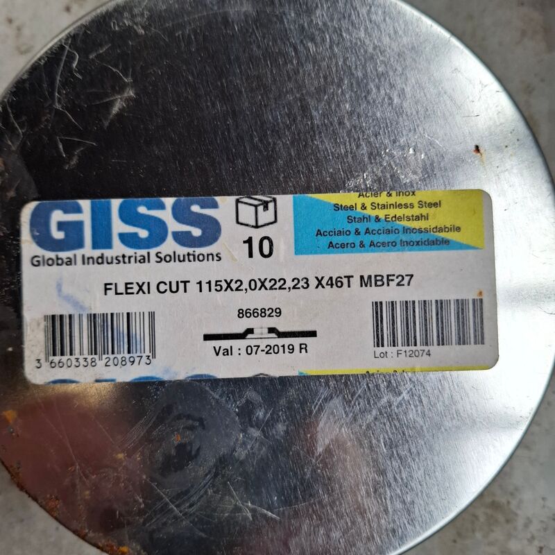 24 doos a 10 stuks Doorslijpschijf Giss, 115x2,0x22,23 – foto 3 – kavel bij Onlineveilingmeester, Winsum