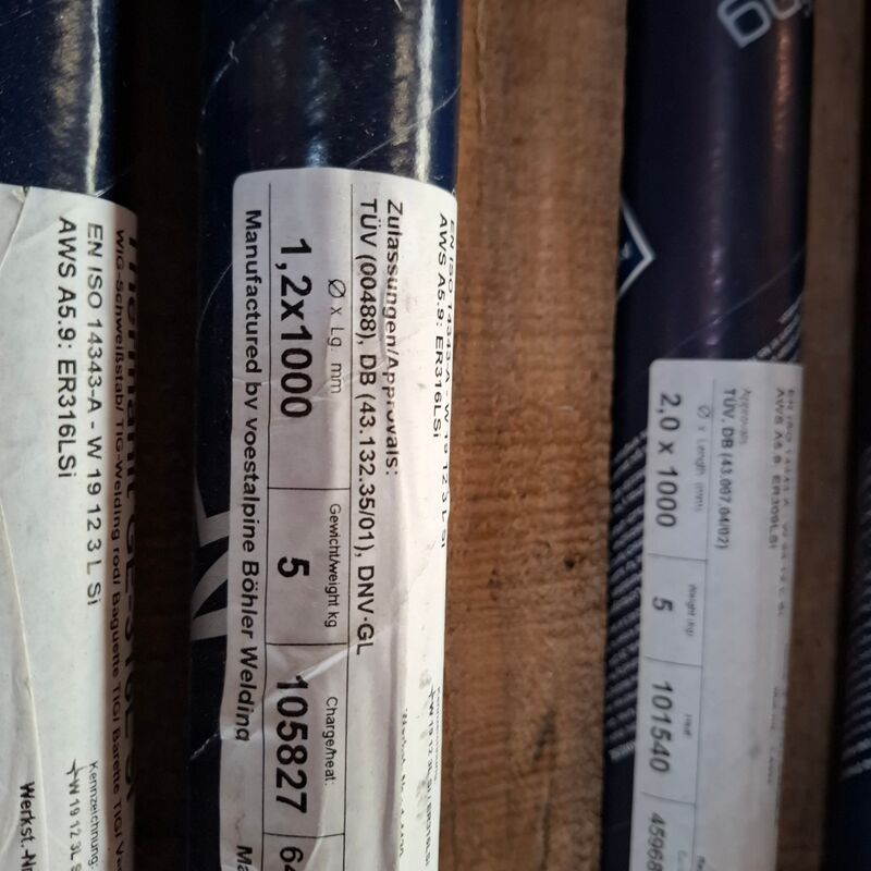 4x koker a 5 kilo Laselektrode Avesto, Thermanit GE-316L Si – foto 5 – kavel bij Onlineveilingmeester, Winsum