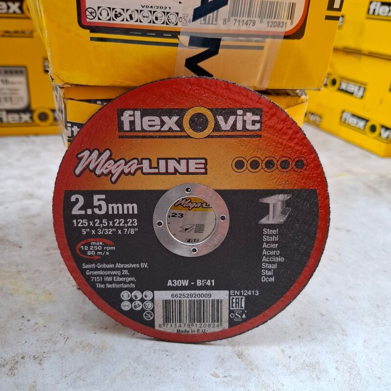 2 doos a 25 stuks Doorslijpschijf FlexOvit, 125x2,5x22,23 – foto 2 – kavel bij Onlineveilingmeester, Winsum