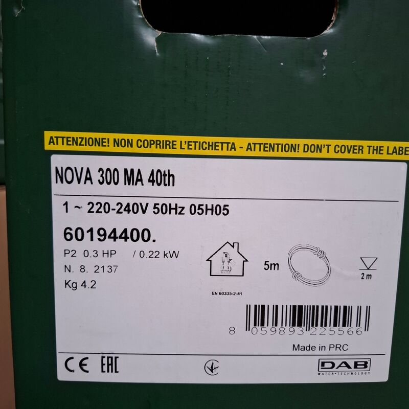 Dompelpomp met elektrische rugspuit DAB / Keeper, Nova 300 Ma 40th / forest 10 – foto 6 – kavel bij Onlineveilingmeester, Winsum