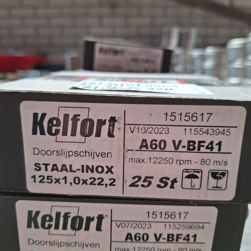 13 doos a 25 stuks Doorslijpschijf Kelfort, 125x1,0x22,2 mm – foto 3 – kavel bij Onlineveilingmeester, Winsum