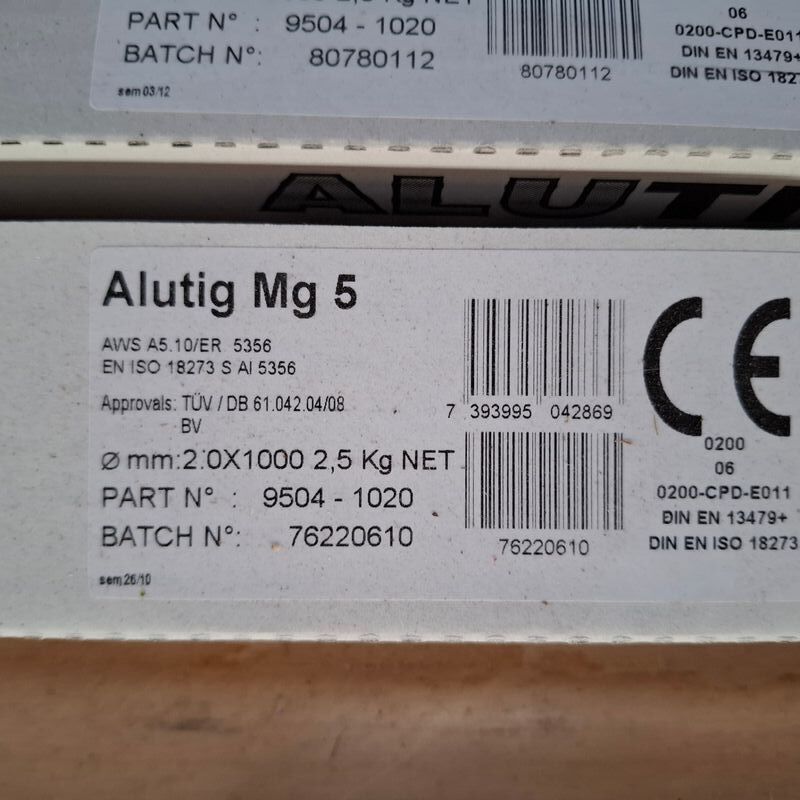 3x 2.5 kilo Laselektrode Elga, Alutig Mg 5 – foto 4 – kavel bij Onlineveilingmeester, Winsum