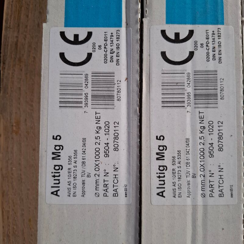 7x 2.5 kilo Laselektrode Elga, Alutig Mg 5 – foto 2 – kavel bij Onlineveilingmeester, Winsum