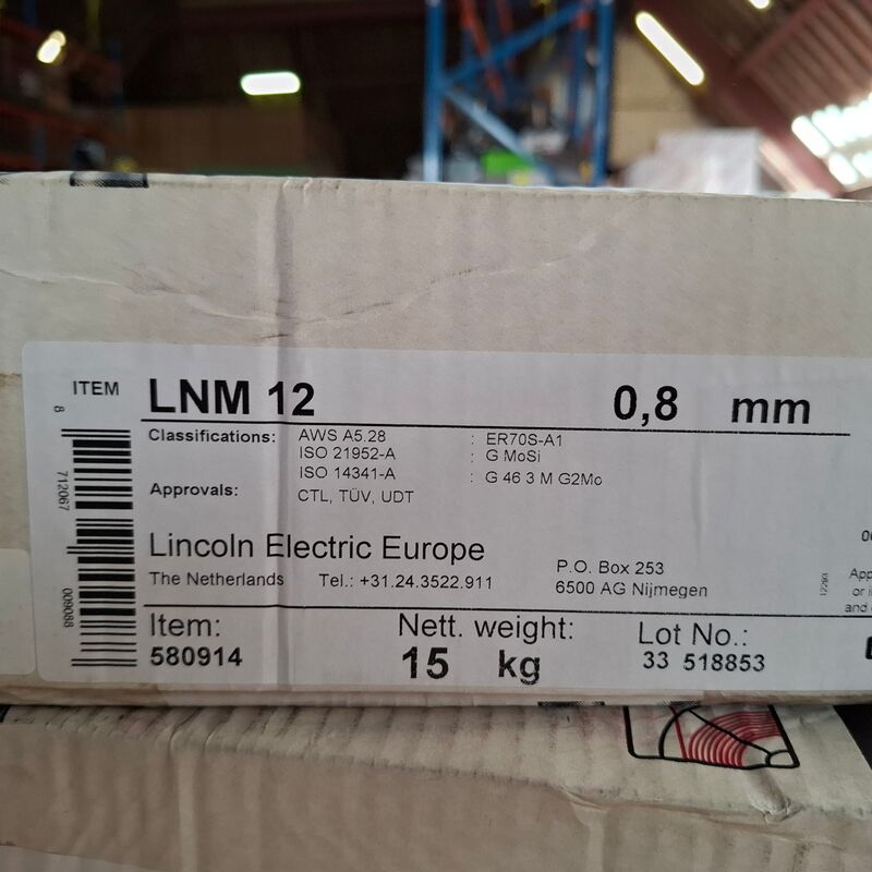 2x Rol mig/mag lasdraad Lincoln, LNM 12 | 580914 – foto 3 – kavel bij Onlineveilingmeester, Winsum