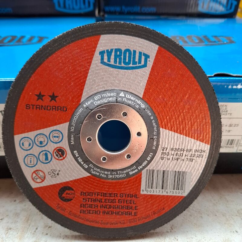 6 doos a 10 stuks Afbraamschijf Tyrolit, 150x6,0x22,23mm – foto 2 – kavel bij Onlineveilingmeester, Winsum