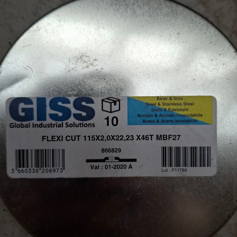 36 doos a 10 stuks Doorslijpschijf Giss, 115x2,0x22,23 – foto 3 – kavel bij Onlineveilingmeester, Winsum