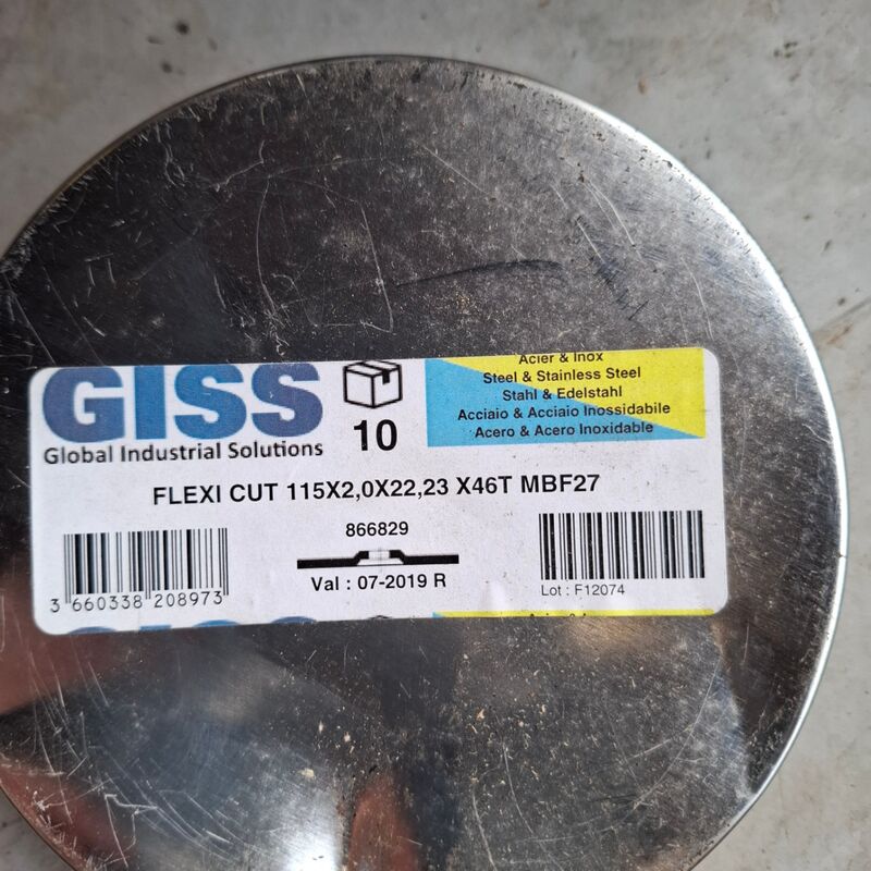 10 doos a 10 stuks Doorslijpschijf Giss, 115x2,0x22,23 – foto 3 – kavel bij Onlineveilingmeester, Winsum