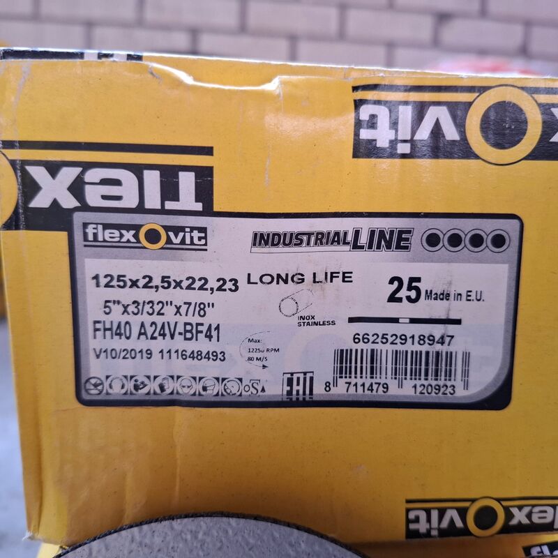 4 doos a 25 stuks Doorslijpschijf FlexOvit, 125x2,5x22,23 – foto 3 – kavel bij Onlineveilingmeester, Winsum