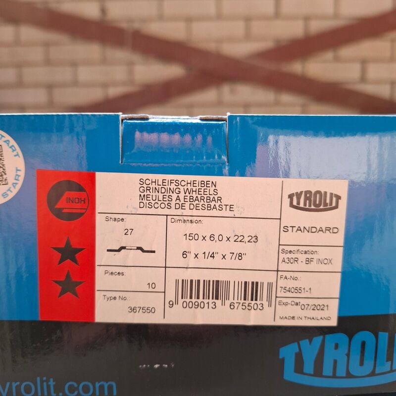 3 doos a 10 stuks Afbraamschijf Tyrolit, 150x6,0x22,23mm – foto 3 – kavel bij Onlineveilingmeester, Winsum